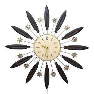 Mid Century Hollywood Regency Robert Shaw Starburst Wall Clock