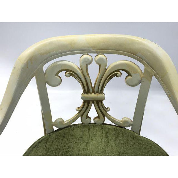 Set of 5 Dorothy Draper Enamel Cast Metal Patio Chairs