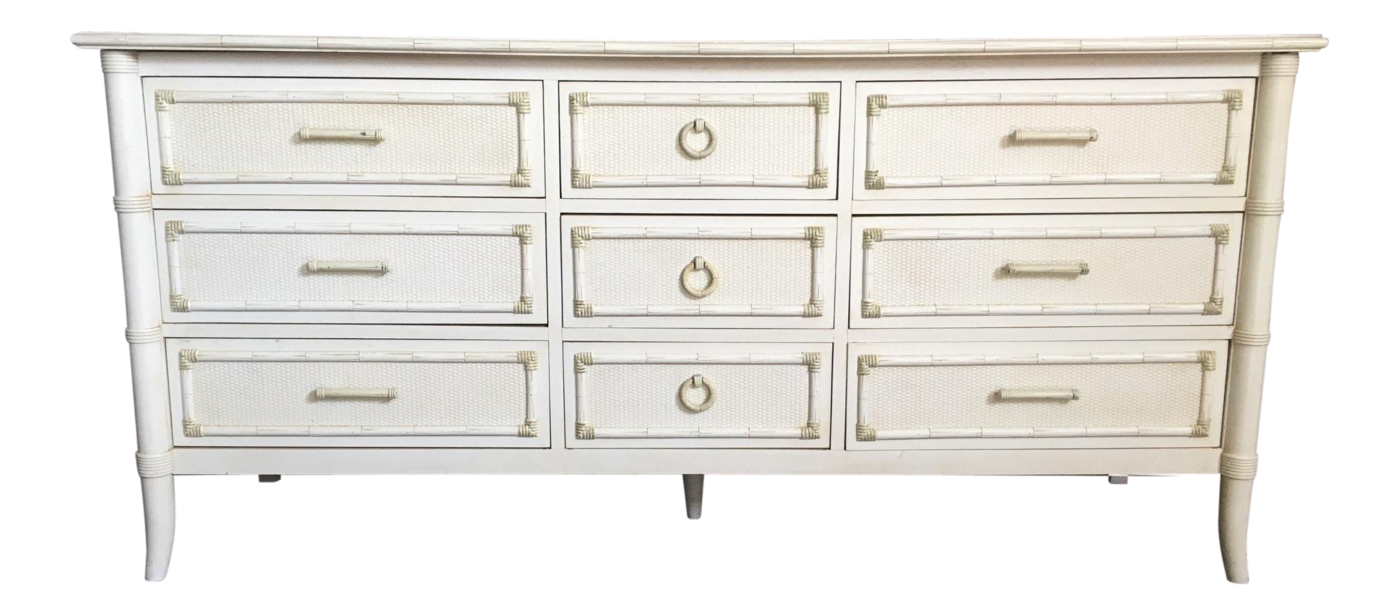 Faux Bamboo Triple Dresser by Thomasville
