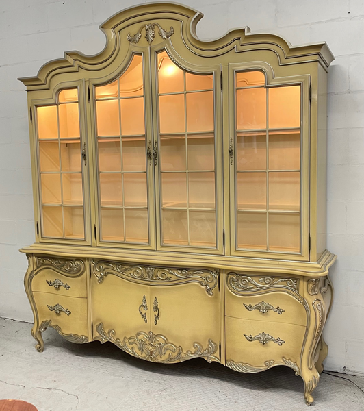 French Rococo Style China Cabinet by Romweber front view