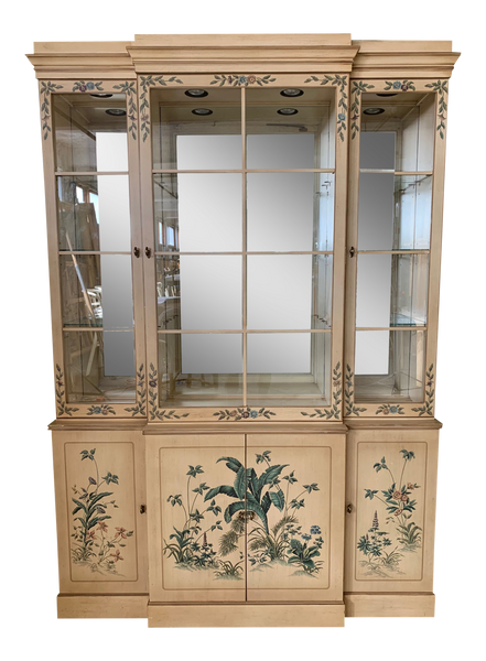 Hand Painted China Cabinet by Drexel