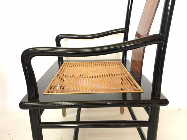 Henredon Asian Chinoiserie Elan Koa Wood Dining arm chair side view