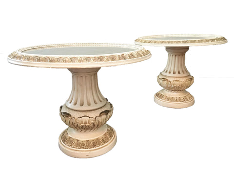 Pair of Italian Renaissance Pedastal Side Tables