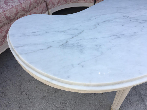 Italian Renaissance Style Marble Top Coffee Table top view