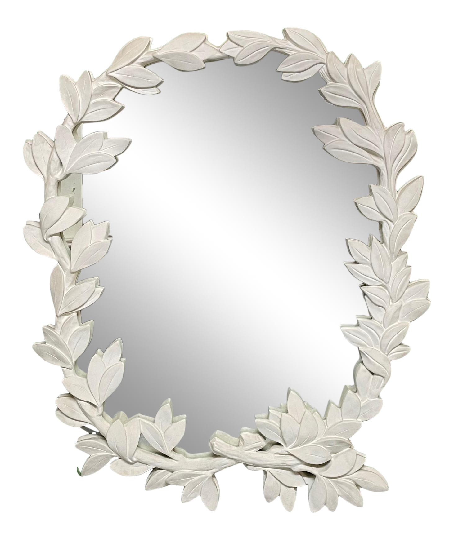 Large Sculptural Leaf Wall Mirror in the Style of Dorothy Draper