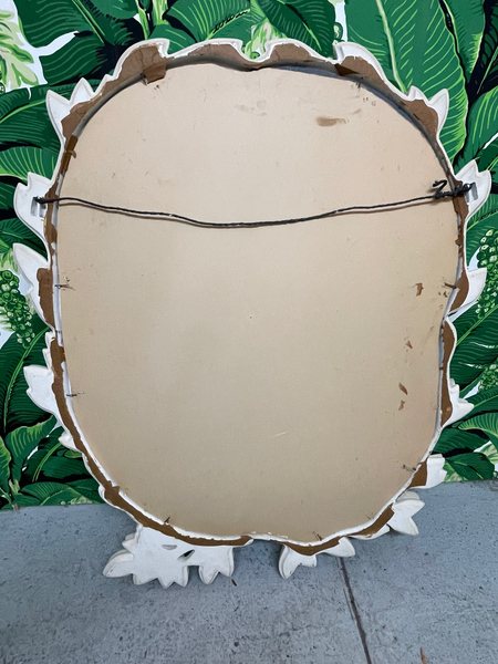Large Sculptural Leaf Wall Mirror in the Style of Dorothy Draper