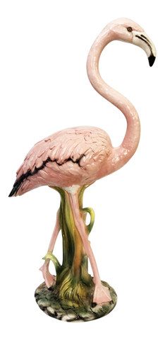 Life Size Ceramic Flamingo Sculpture