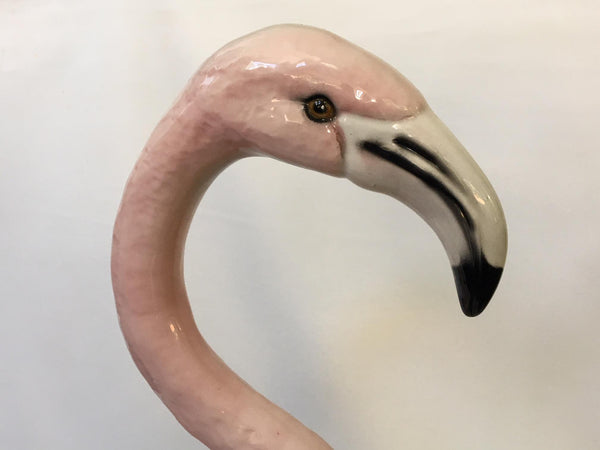 Life Size Ceramic Flamingo Sculpture Made in Italy