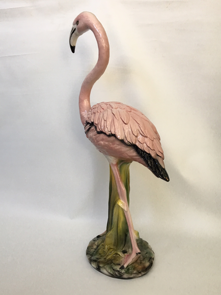 Life Size Ceramic Flamingo Sculpture Made in Italy