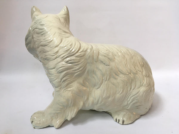 Lifesize Marwal Chalkware Persian Cat Figurine