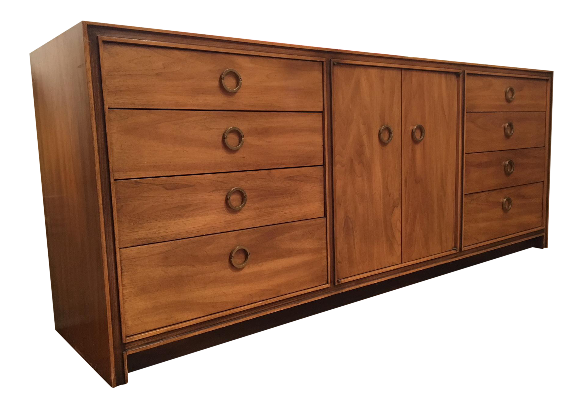 Mid Century Hollywood Regency Eleven Drawer Dresser by Hickory