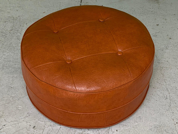 Mid Century Round Hassock or Footstool top view