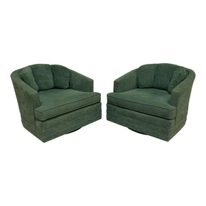Mid Century Swivel Club Chairs by Kaylyn, a Pair