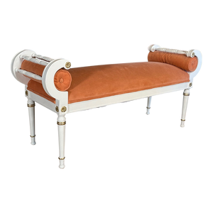 Neoclassical Style Scroll End Bench Seat