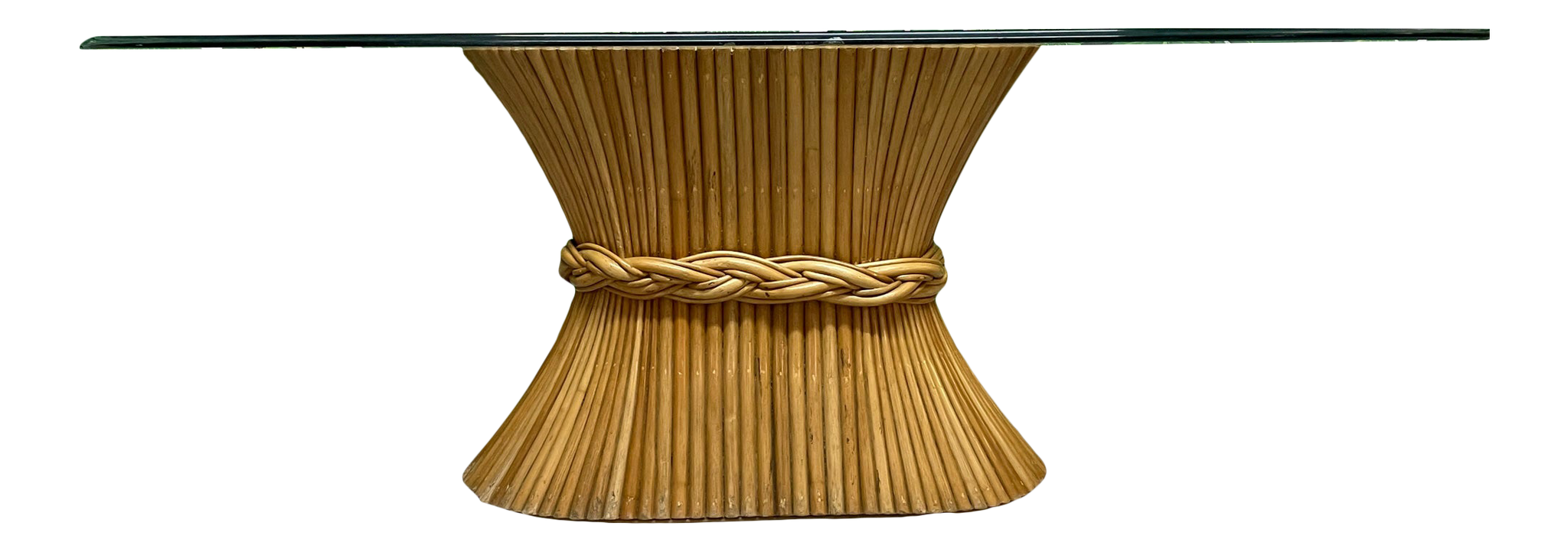 Oval Sheaf of Wheat Dining Table in the Manner of McGuire