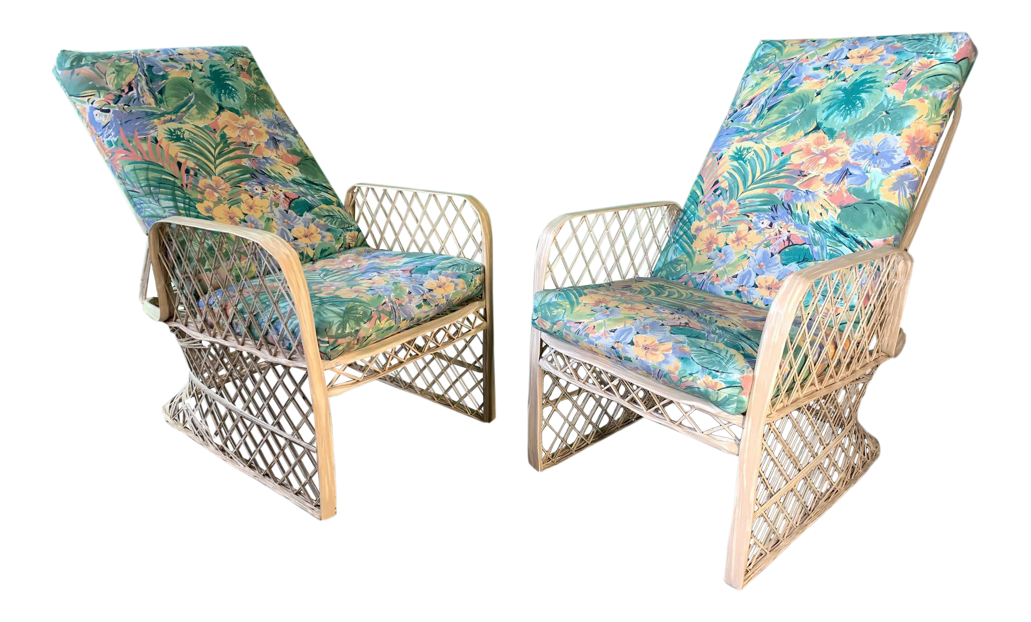 Pair of Russell Woodard Spun Fiberglass Adjustable Lounge Chairs