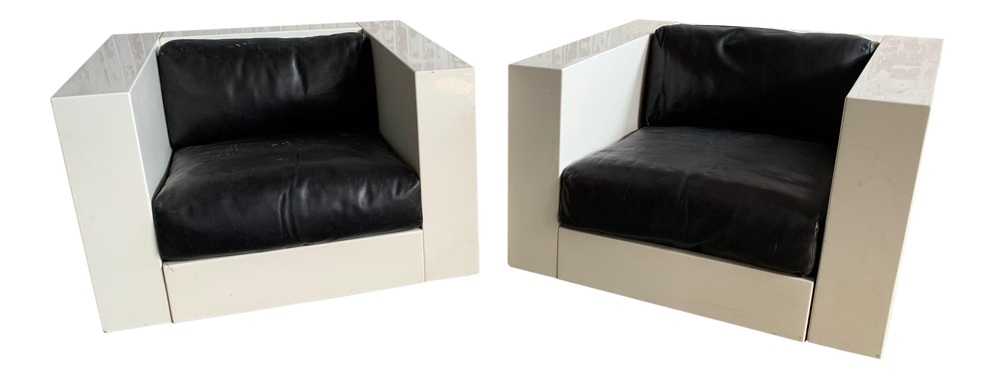 Pair of Saratoga Chairs by Massimo Vignelli for Poltronova