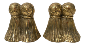 Pair of Solid Brass Tassel Bookends