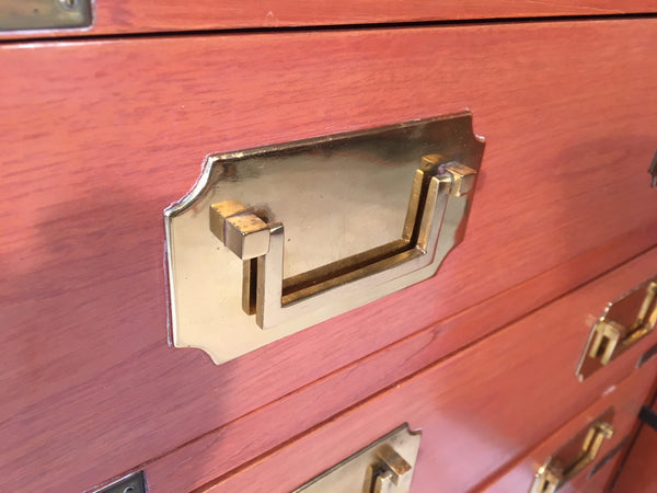 Vintage Rosewood Campaign Dressers hardware