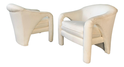 Pair of Vladimir Kagan Sculptural Club Chairs