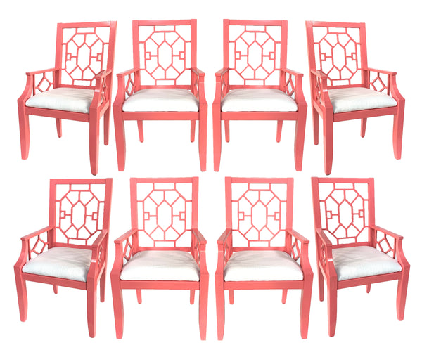 Asian Chinoiserie Dining Chairs from the Breakers Hotel