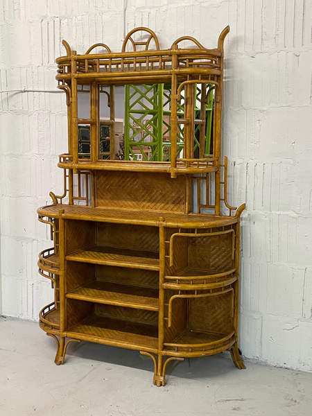 Rattan and Wicker Étagère by Maitland Smith