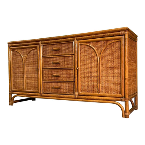 Rattan and Woven Wicker Sideboard Buffet