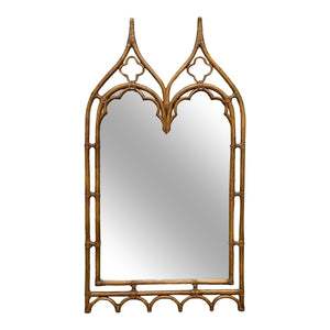 Rattan Cathedral Mirror by McGuire
