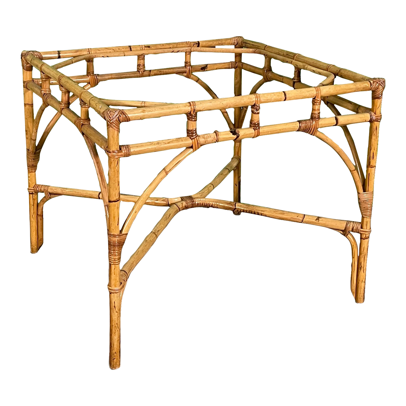 Rattan Square Dining Table Base