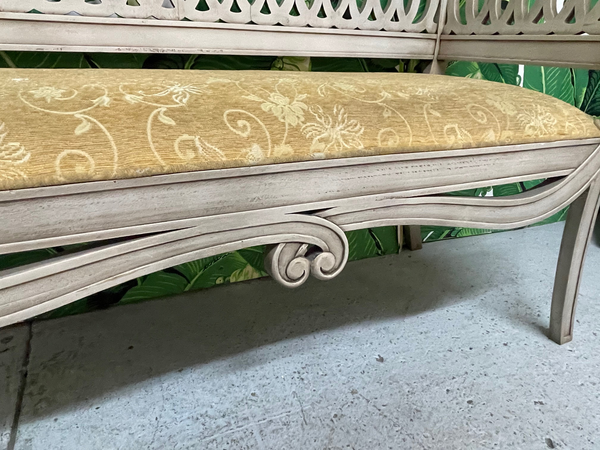 Scroll Form Bench in the Style of Dorothy Draper