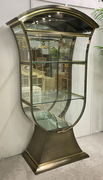 DIA Art Nouveau Mixed Metal Pedestal Display Cabinet