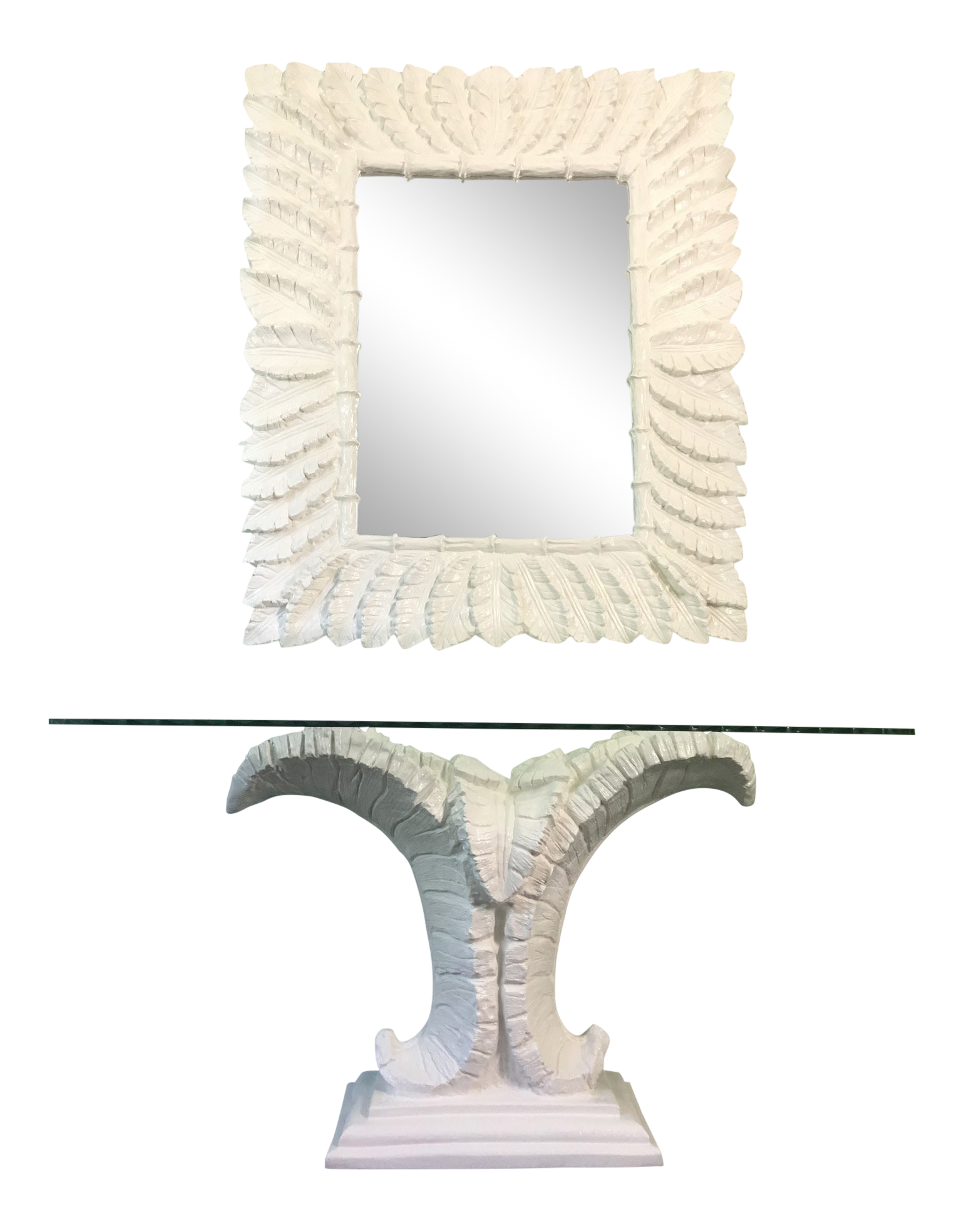 Dorothy Draper Console Table and Mirror
