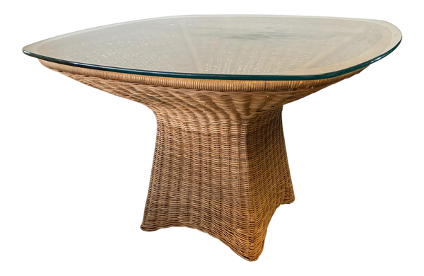 Sculptural Wicker Dining Table