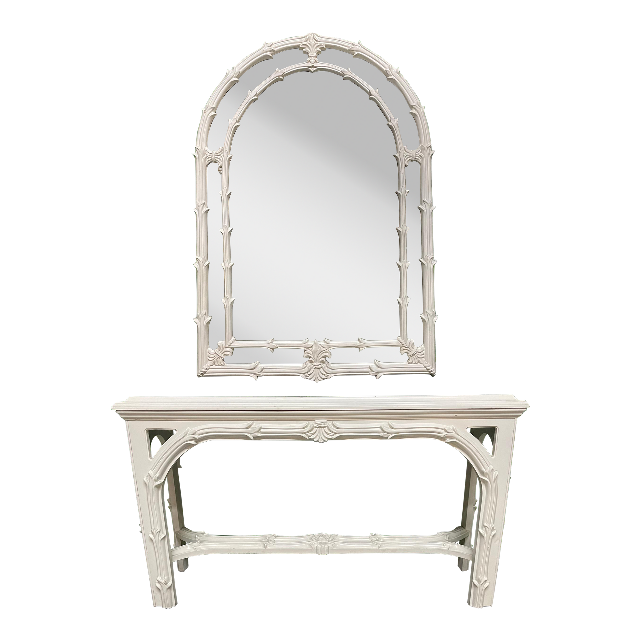 Roche Style Gampel Stoll Console Table and Mirror