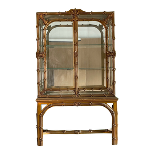 Serge Roche Style Lighted Vitrine Display Cabinet
