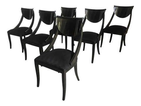 Set of 6 Sculptural Dining Chairs by Pietro Constantini for Ello