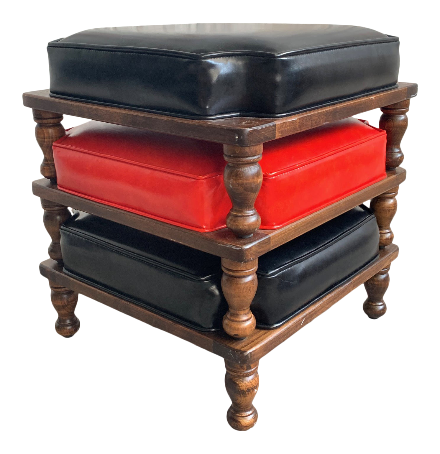 Set of Three Stackable Footstools by Ethan Allen