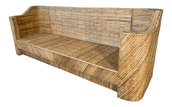 Stacked Bamboo Sofa in the Manner of Gabriella Crespi