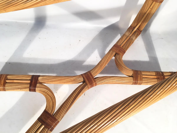 Twisted Rattan Dining Table Base