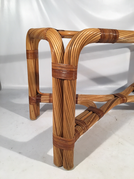 Twisted Rattan Dining Table Base
