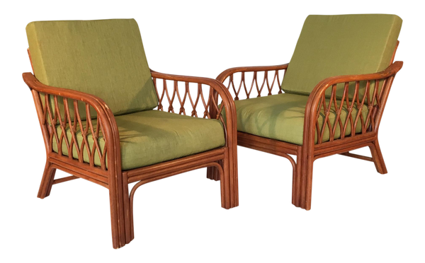 Vintage Bamboo Lounge Chairs