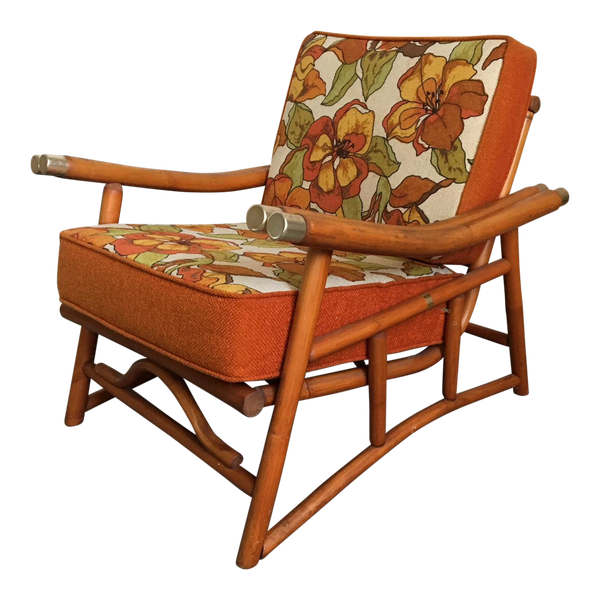 Vintage Ficks Reed Bamboo Lounge Chair