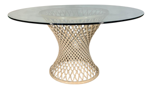 Woven Rattan Sculptural Dining Table
